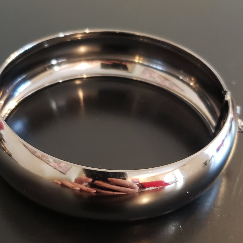💕Pewter Tone Sterling Silver Bangle LIRM